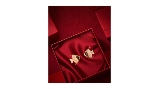 “Golden Fish Sparkle AD Earrings”
