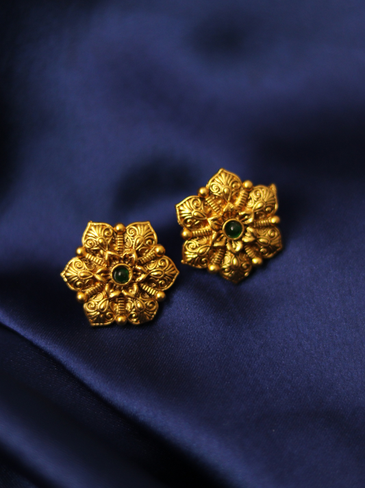 Antique Gold Plated Temple  Tops 09-001