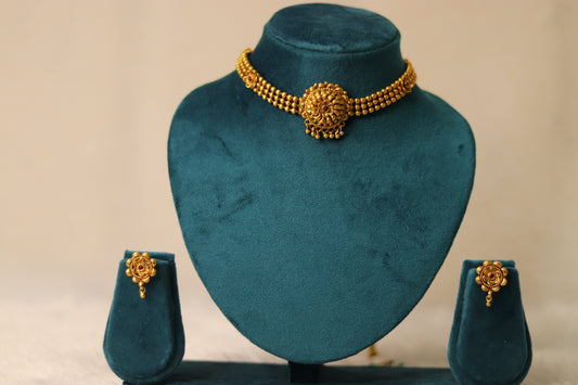Antique Choker Necklace Set #005
