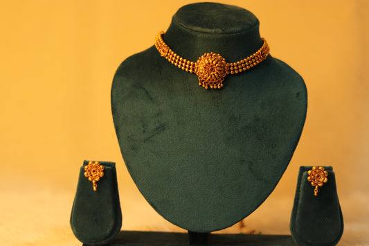 Antique Choker Necklace Set #005
